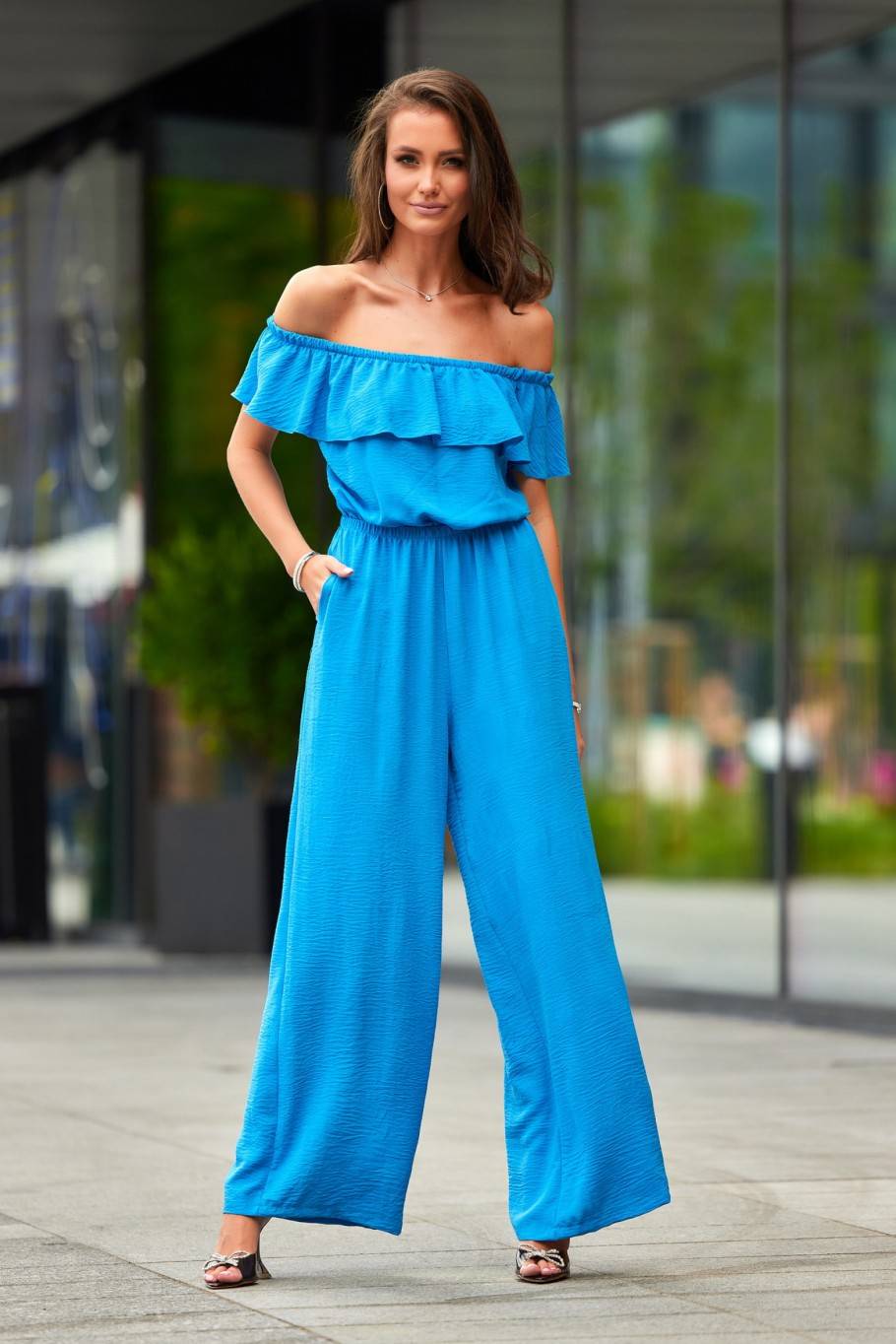 Long jumpsuit with an elastic waistband NIE