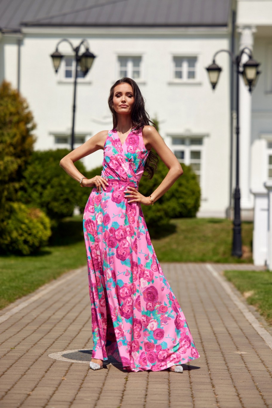 Verena - layered maxi dress with thick straps L92
